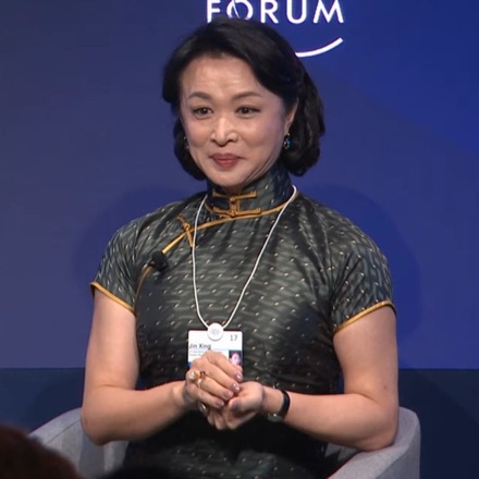 Jin Xing, photographed speaking at a conference.