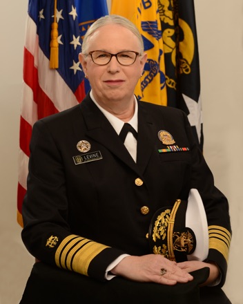 Rachel Levine in the uniform of a four-star admiral of the US Public Health Service.