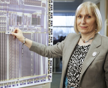 Sophie Wilson, photographed at a computing event.
